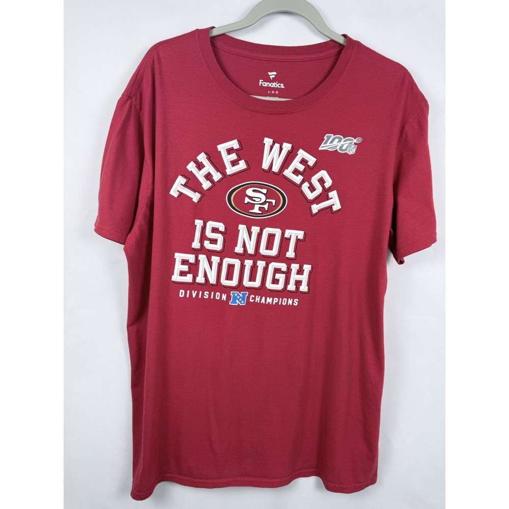 San Francisco 49ers Fanatics Men's L 2019 NFC West Champs NFL 100 T-Shirt